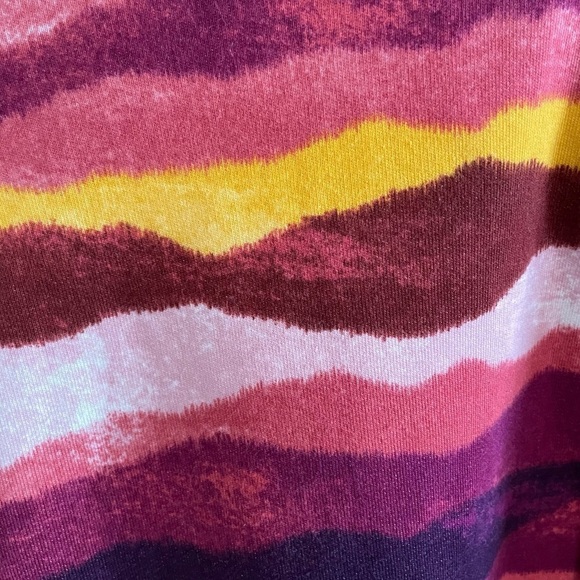 Lands End Long Sleeve Serious Sweats Button Hoodie Blackberry Mountain Ombré 2X - Picture 11 of 15